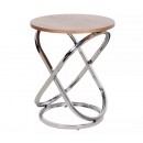 Стол журнальный SIGNAL EOS E орех/хром